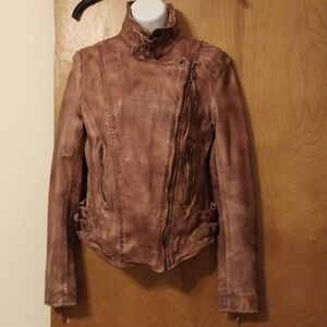 Muubaa Genuine Lambskin leather motorcycle jacket